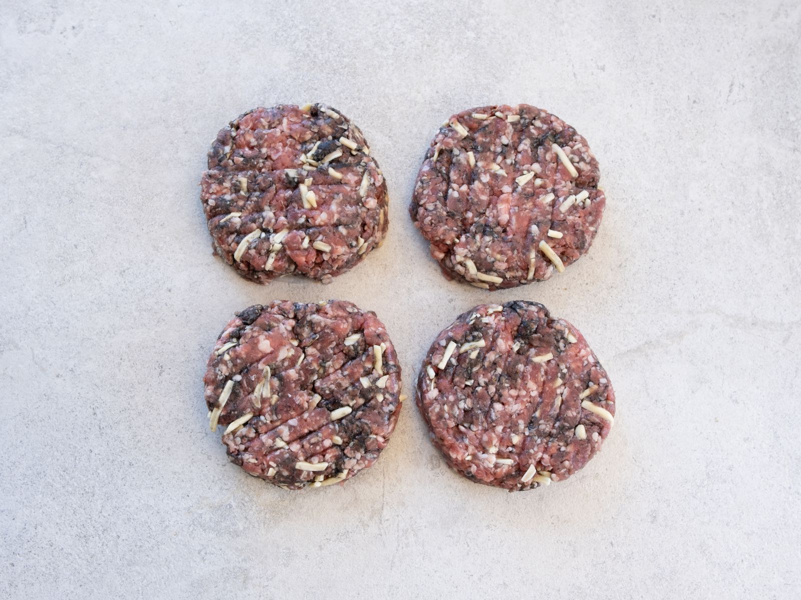 Angus Beef, Black Garlic & Cheese Patties