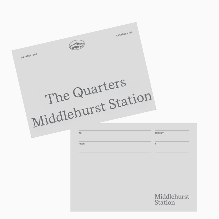 Gift Voucher - The Quarters Middlehurst Station